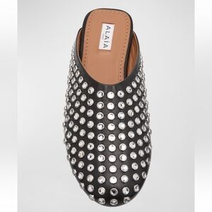 ALAIA Crystal Stud Mules ⭐️